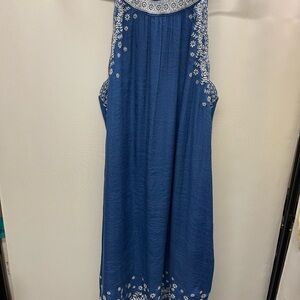 THML Blue Dress with White Detailing